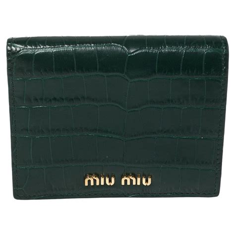 miu miu wallet green crocodile|Small croco.